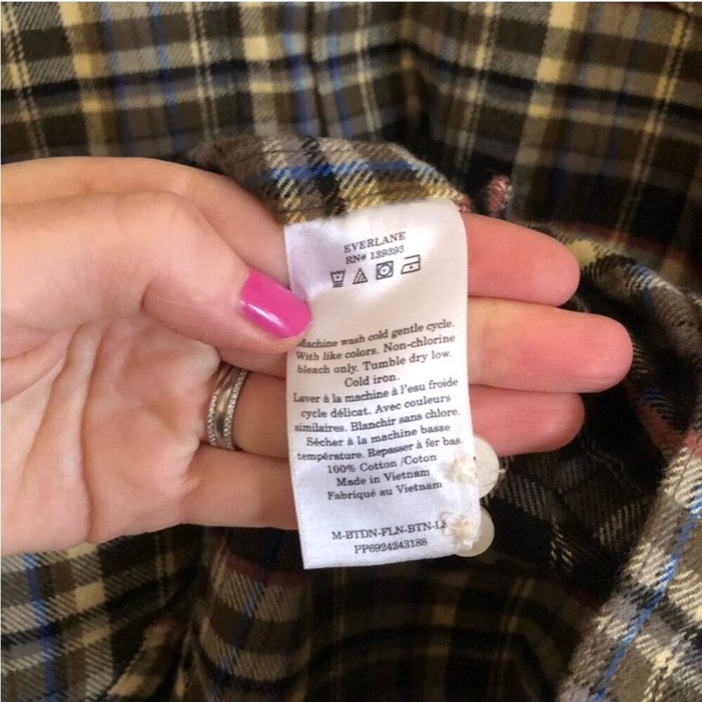 NWT Everlane The Brushed Flannel Shirt Large - Picture 10 of 10